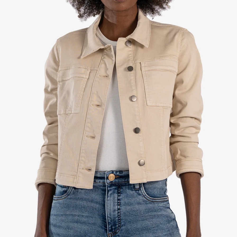 Kut from the Kloth Light Tan Jean Jacket